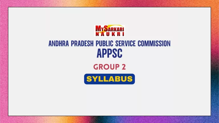APPSC Group 2 Syllabus