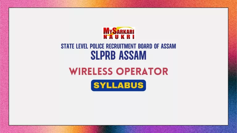 Assam Police Wireless Operator Syllabus