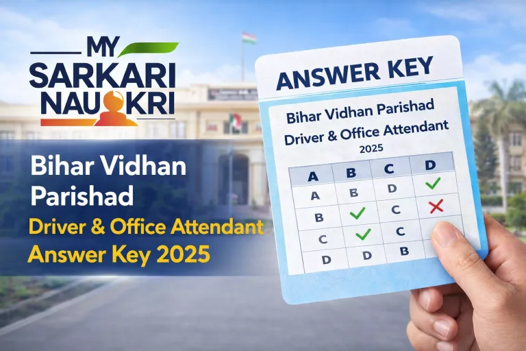 Bihar Vidhan Parishad Driver & Office Attendant Answer Key 2025