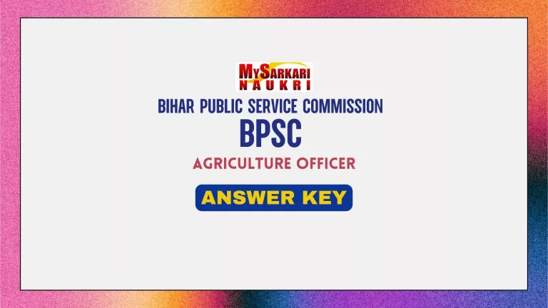 BPSC Agriculture Officer Answer Key