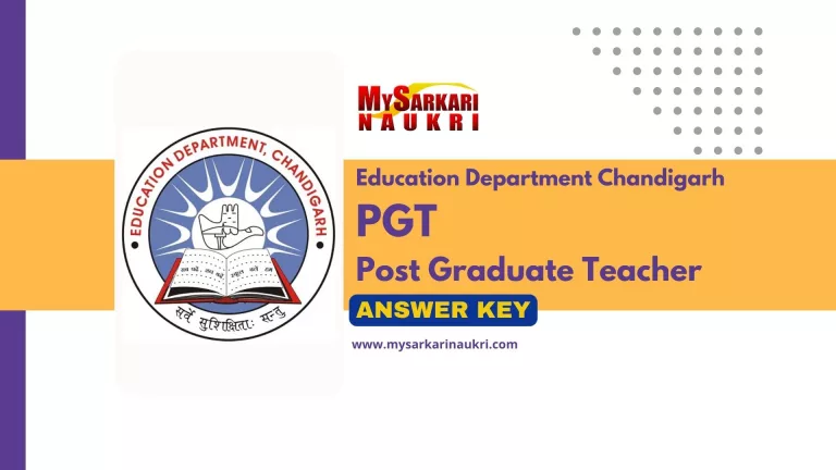 Chandigarh PGT Answer Key
