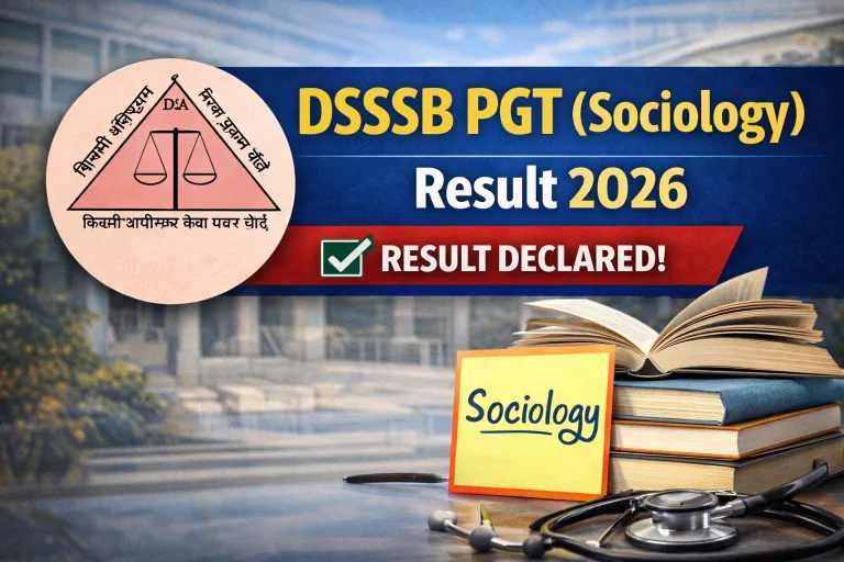 DSSSB PGT (Sociology) Result 2026