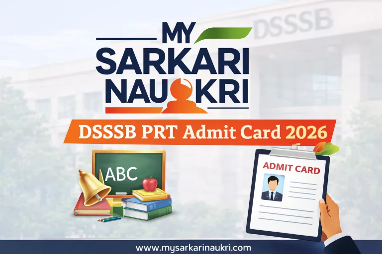 DSSSB PRT Admit Card 2026