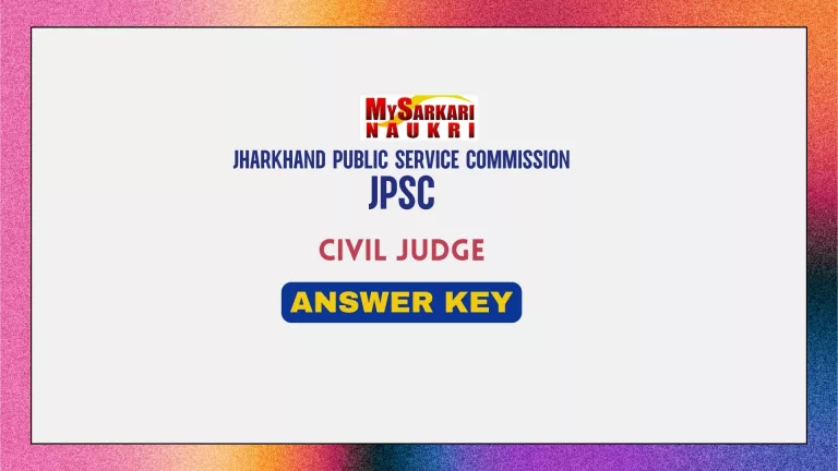 JPSC Civil Judge Answer Key