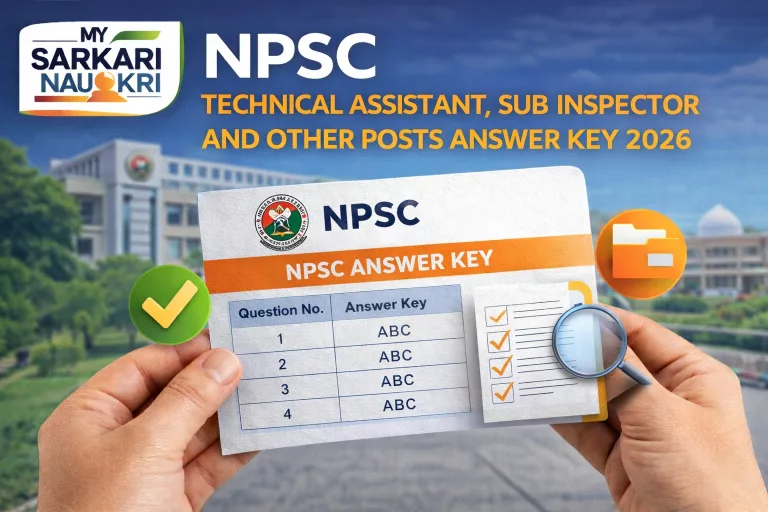 NPSC Technical Assistant, Sub Inspector Answer Key 2026