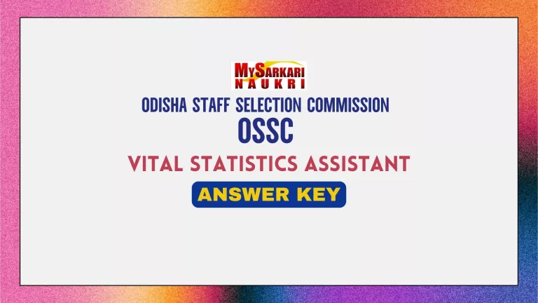 OSSC Vital Statistics Assistant Answer Key