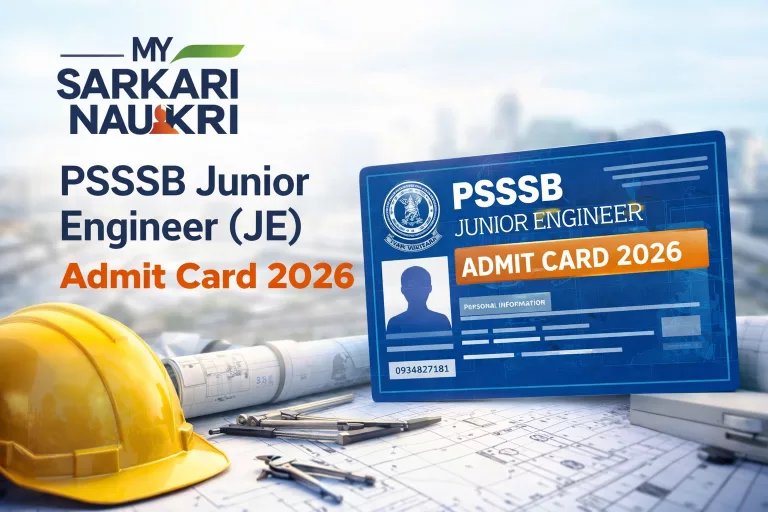 PSSSB Junior Engineer (JE) Admit Card 2026