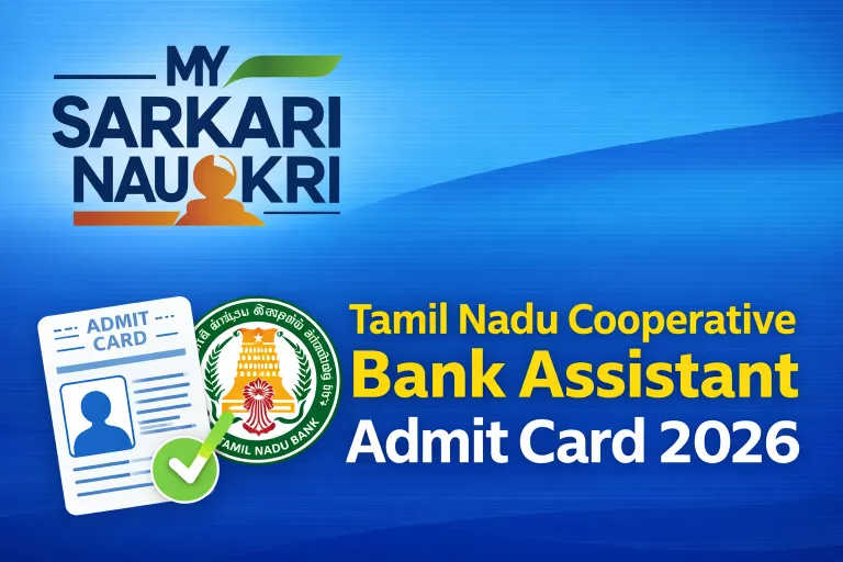 Tamil Nadu Cooperative Bank Assistant Admit Card 2026