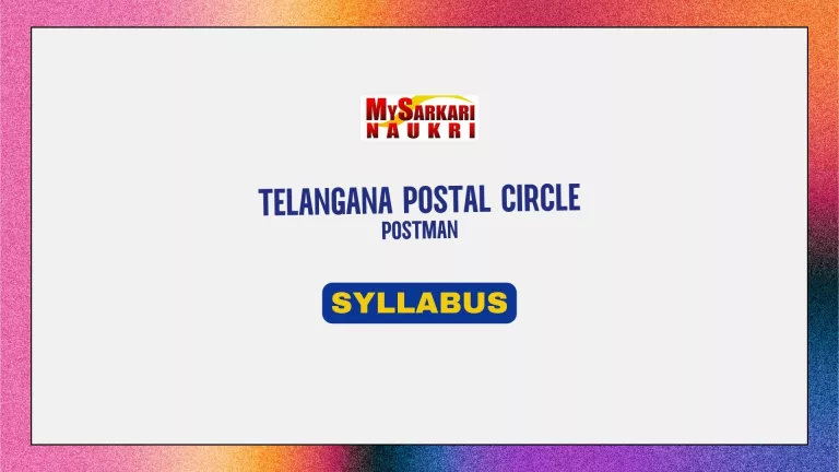 Telangana Postal Circle Postman Syllabus