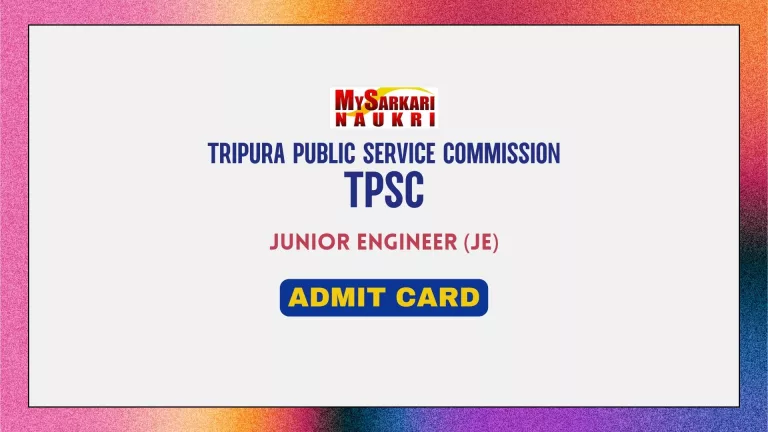 TPSC JE Admit Card